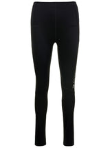 Balenciaga Leggings With Side Logo Detail In Stretch Spandex - Women