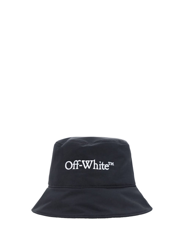 Off-White Bookish Nyl Bucket Hat Black White - Men