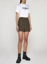 Fendi Ff Logo Cotton-blend Shorts - Women