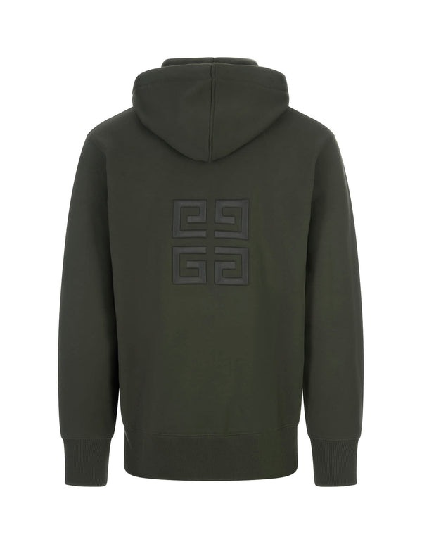 Givenchy 4g Hoodie In Grey Green - Men