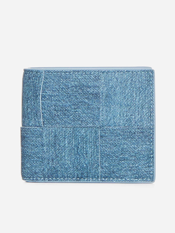 Bottega Veneta Cassette Denim Leather Bifold Wallet - Men
