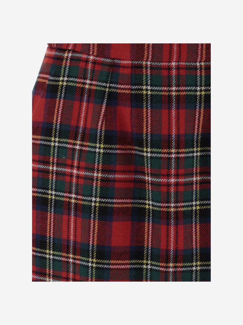 Saint Laurent Check Back Zip Skirt - Women