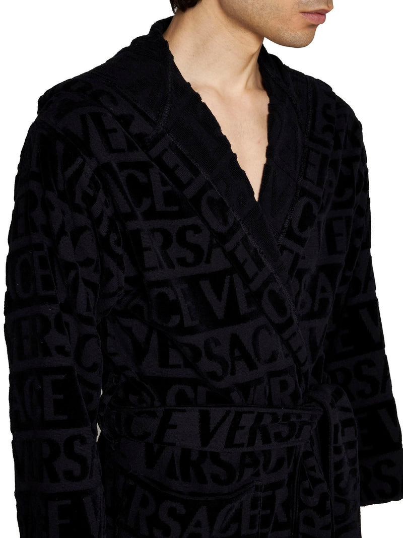Versace Sequin Logo Bathrobe - Men
