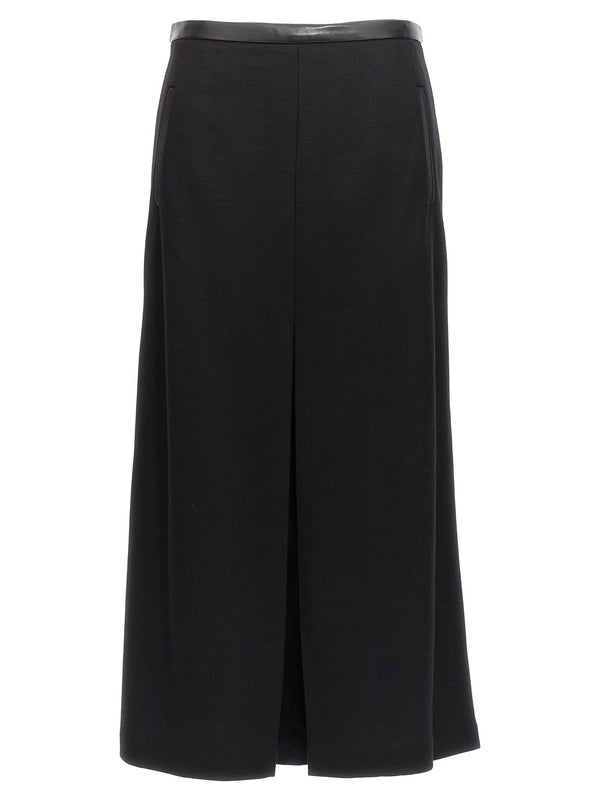 Saint Laurent Midi Skirt In Wool - Women