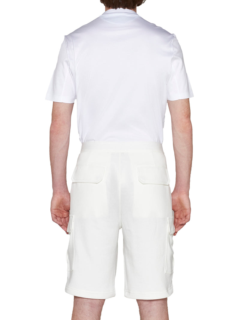 Brunello Cucinelli Bermuda Trousers In Light Cotton Fleece - Men