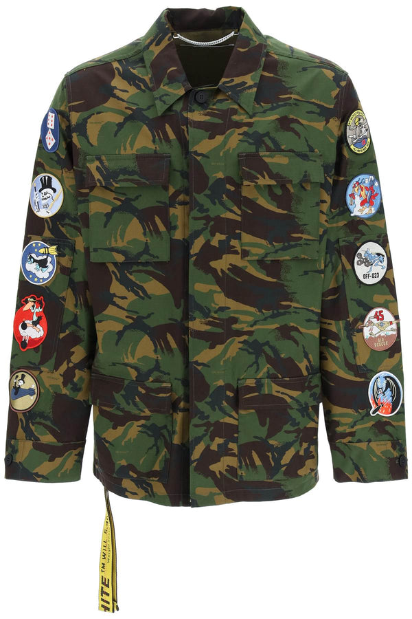 Off-White Safari Jacket With Decorative Patches - Men