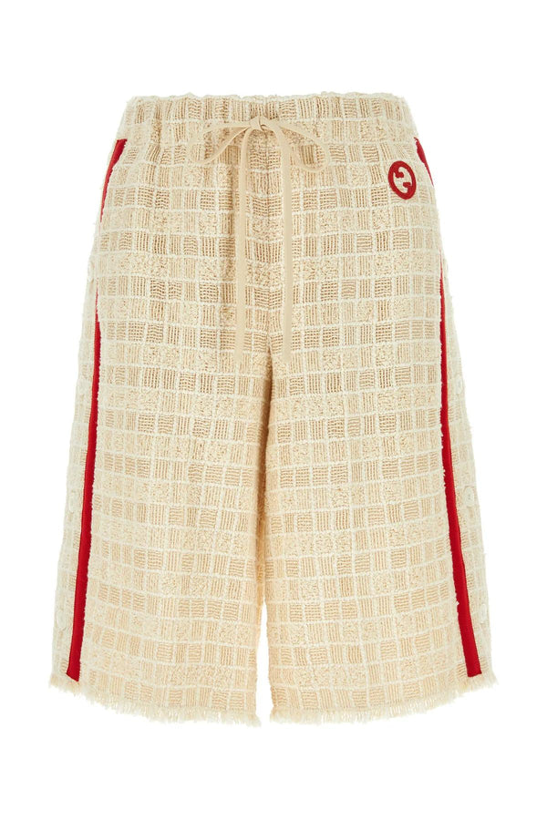 Gucci Sand Tweed Bermuda Shorts - Women