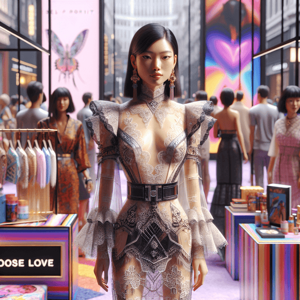Gemma Chan dazzles in a stunning Self-Portrait ensemble at the 2023 Choose Love Pop-Up Shop - Piano Luigi
