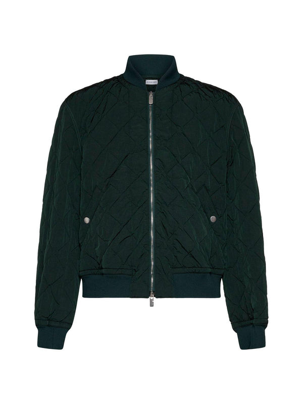 Burberry Long Sleeved Quilted Zip-up Bomber Jacket - Men