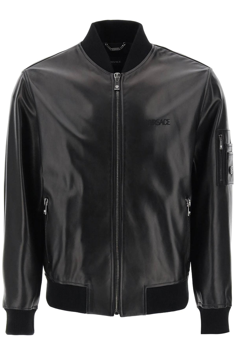 Versace Leather Bomber Jacket - Men