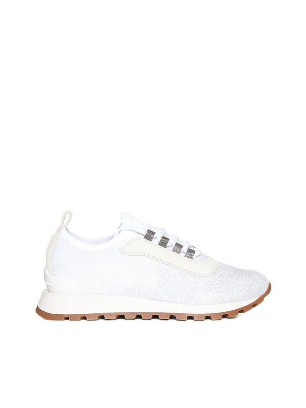 Brunello Cucinelli Knitted Lace-up Sneakers - Women