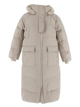 Brunello Cucinelli Long Down Jacket With Detachable Hood - Women