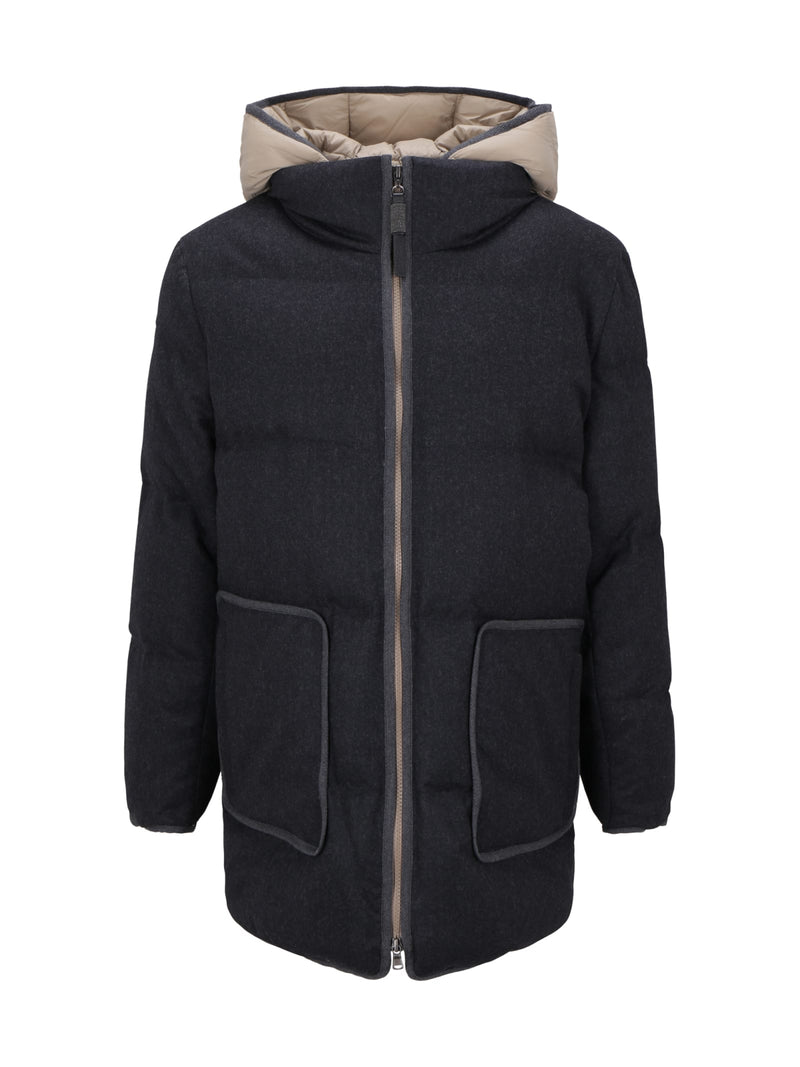 Brunello Cucinelli Flannel Down Jacket - Women