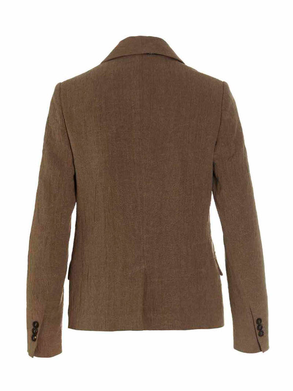 Brunello Cucinelli Linen Single Breast Blazer Jacket - Women