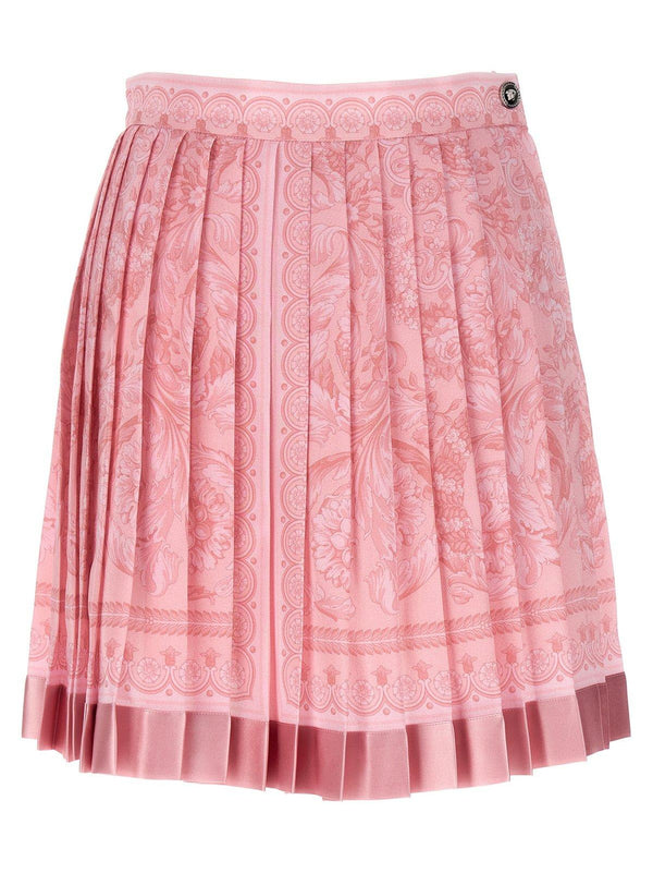 Versace Barocco High-waist Pleated Mini Skirt - Women