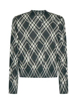 Burberry Plaid-check Crinkled-effect Crewneck Jumper - Men