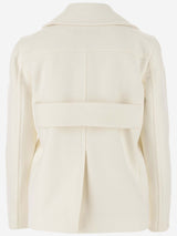 Valentino Wool And Cashmere Coat With Vlogo - Women