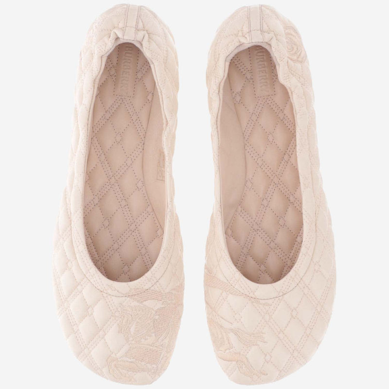 Burberry Quilted Leather Sadler Ballet Flats - Women