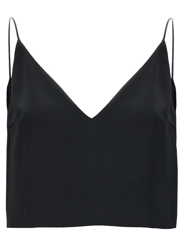 Saint Laurent Silk Cropped Top - Women