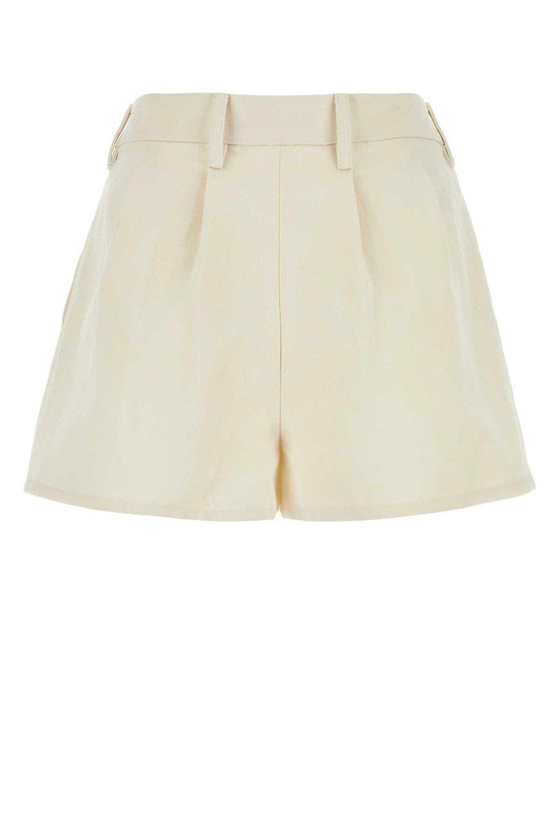 Prada Belted Pleated Shorts - Women
