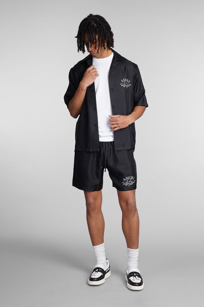 AMIRI Shorts In Black Silk - Men