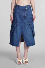 J.W. Anderson Skirt In Blue Cotton - Women