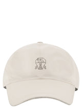 Brunello Cucinelli Water-repellent Microfibre Baseball Cap With Contrasting Details And Embroidered Logo - Men