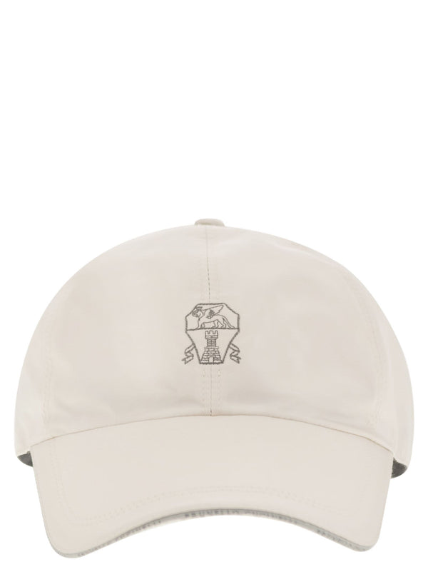 Brunello Cucinelli Water-repellent Microfibre Baseball Cap With Contrasting Details And Embroidered Logo - Men