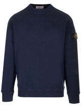 Stone Island Blue Sweatshirt With Mock Neck - Men