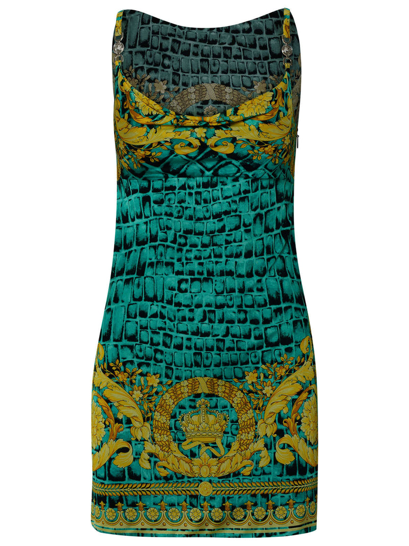 Versace medusa 95 Baroccodile Dress In Multicolor Viscose - Women