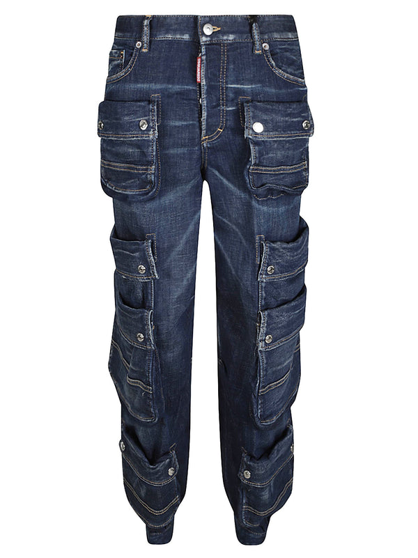 Dsquared2 Denim Cargo Trousers - Women