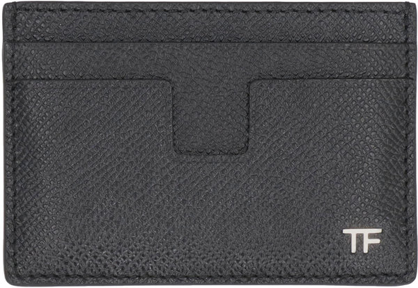 Tom Ford Pebbled Calfskin Card Holder - Men - Piano Luigi