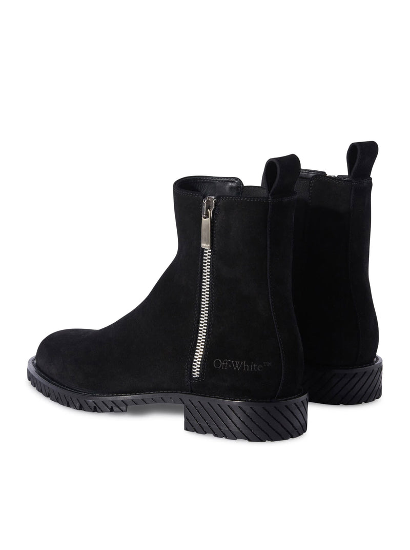 Off-White Military Suede Ankle Boot Black - Men