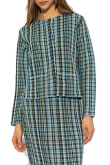 Bottega Veneta Checked Round Neck Cardigan - Women