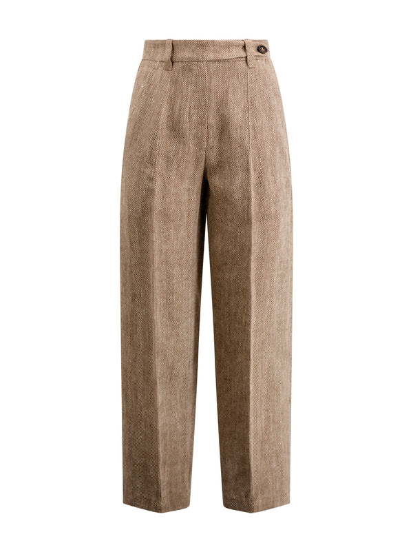 Brunello Cucinelli Tailored Linen Trousers - Women