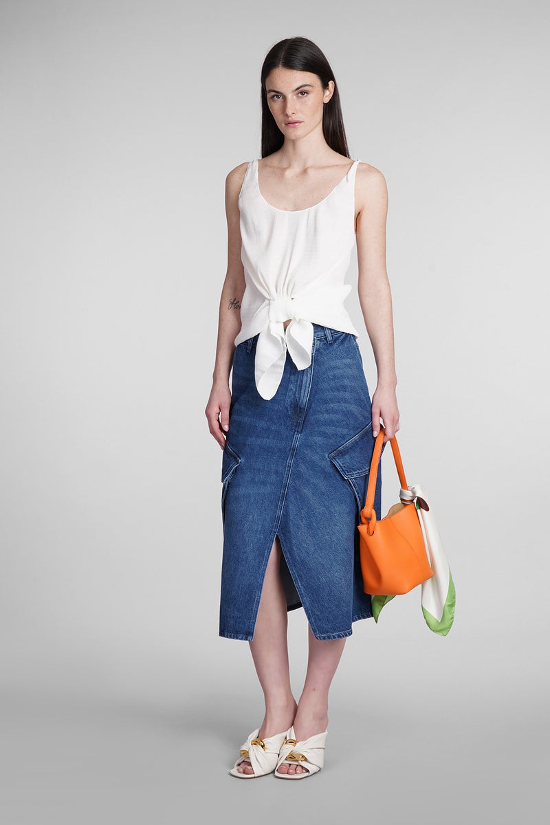 J.W. Anderson Skirt In Blue Cotton - Women