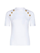 Balmain Button Embellished Slim Fit Top - Women