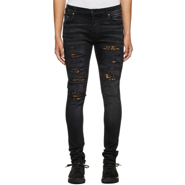 AMIRI Leopard Denim Jeans - Men - Piano Luigi