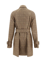 Versace Brown Cotton Blend Trench Coat - Women