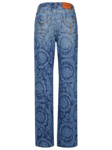 Versace barocco Blue Cotton Jeans - Women