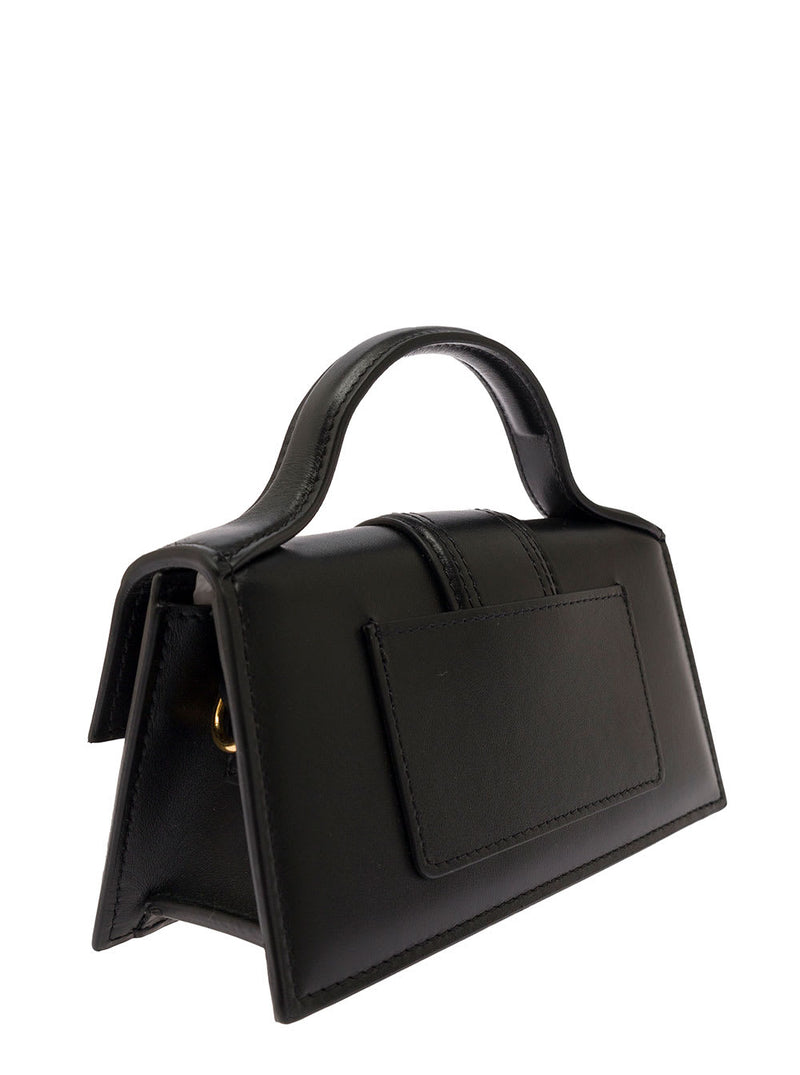 le Bambino Black Handbag With Removable Shoulder Strap In Leather And Cotton Woman Jacquemus - Women