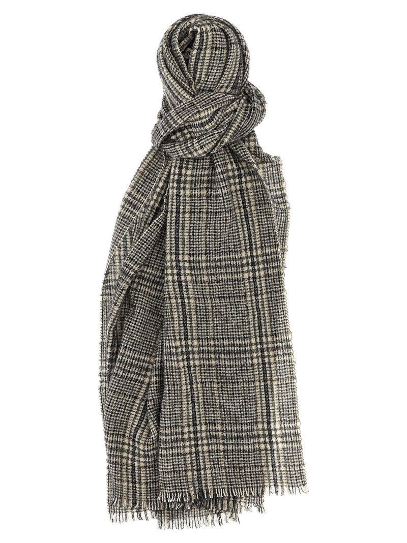 Brunello Cucinelli Fringed Check Scarf - Women - Piano Luigi