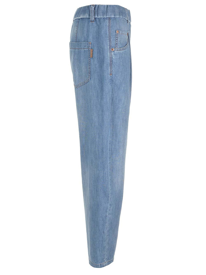 Brunello Cucinelli Baggy Jeans With Pleats - Women