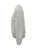 Brunello Cucinelli Linen Bomber Jacket With Paillettes - Women