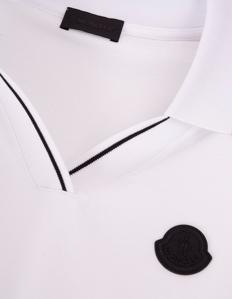 Moncler White Polo Shirt With Iconic Felt - Women
