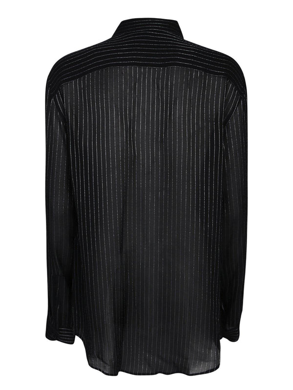 Saint Laurent Striped Long-sleeved Shirt - Women