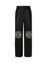 Loewe Anagram Trousers In Calfskin - Women