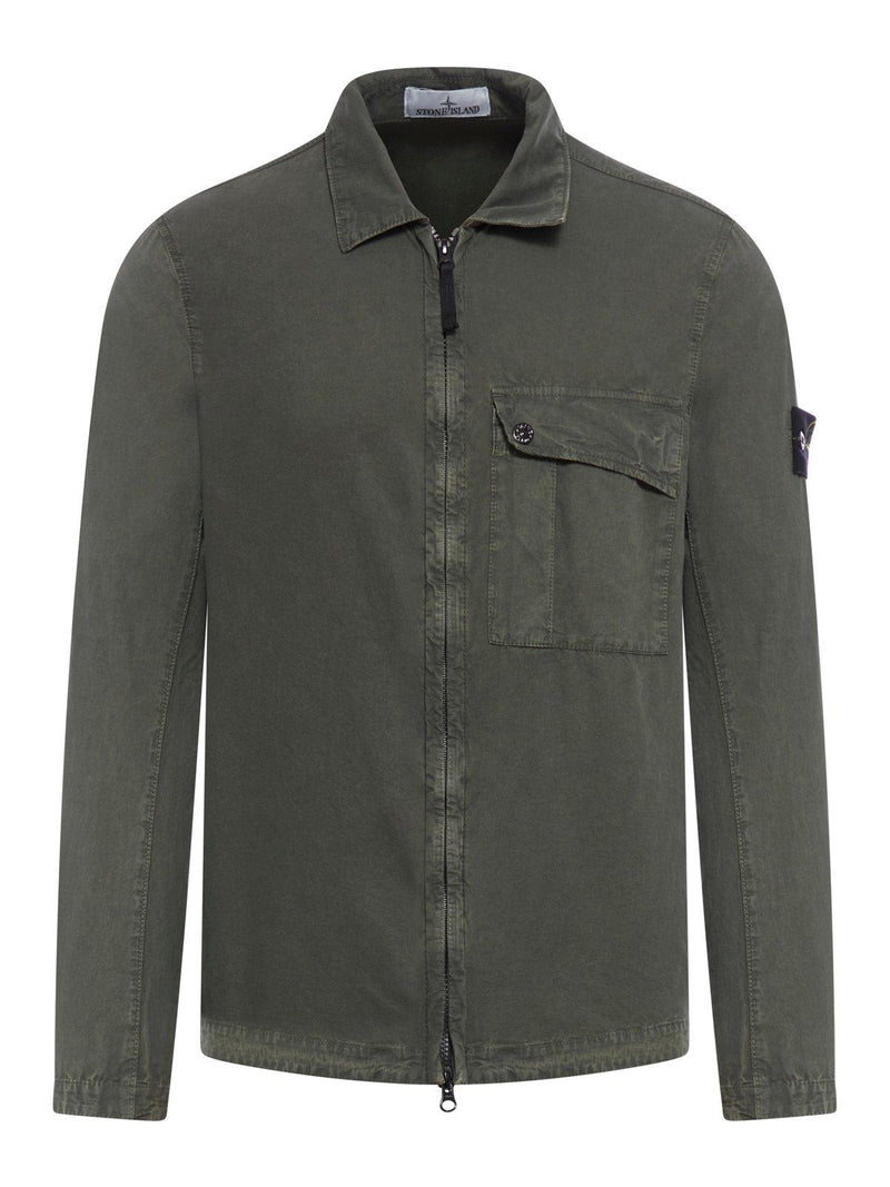 Stone Island Zip Up Long-sleeved Shirt Shirt - Men