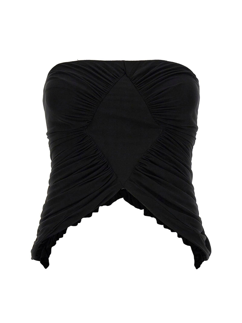 Saint Laurent Jersey Bustier Top - Women - Piano Luigi