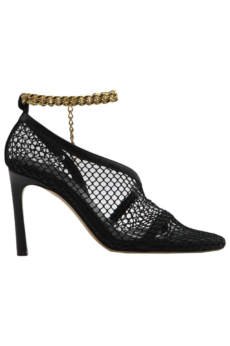 Bottega Veneta Stretch Sandals In Leather And Mesh - Women - Piano Luigi